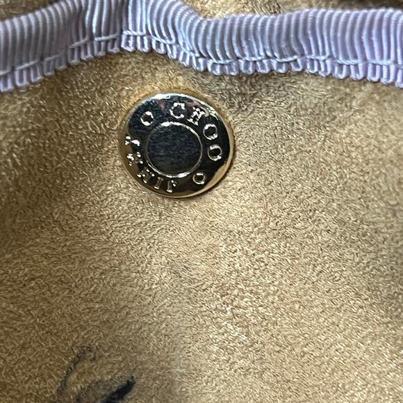 $1850 Jimmy Choo Black Bronze Suede Metallic Ramona Tote Shoulder Bag - Picture 14 of 15